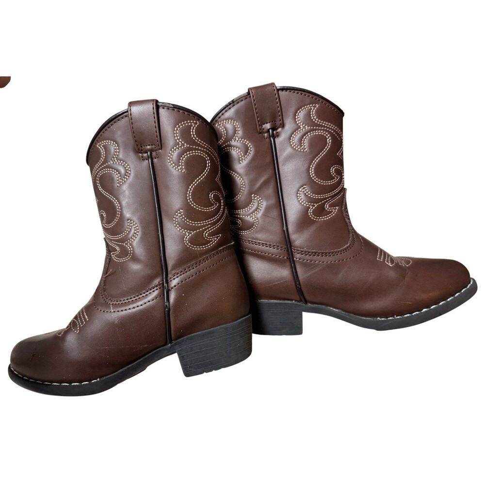 Canyon Trails Kids Girls Boy Cowboy Pointed  Toe Classic Western Rodeo Boots 10M - Picture 4 of 10